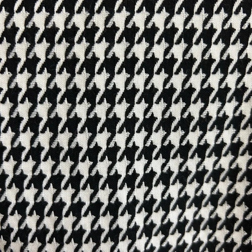 Kasper Separates Skirt Size 12 Houndstooth Black/White Box Pleated Lined NEW